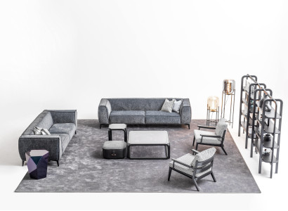 Sofagarnitur 431 Sitzer Sofas Sessel Luxus Garnitur xxl Stoff Sofa Möbel